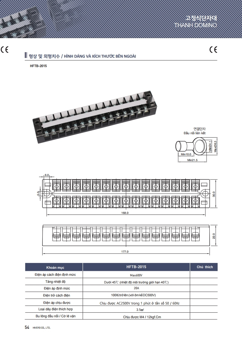 THANH DOMINO DẠNG KHỐI HFTB-2015-1