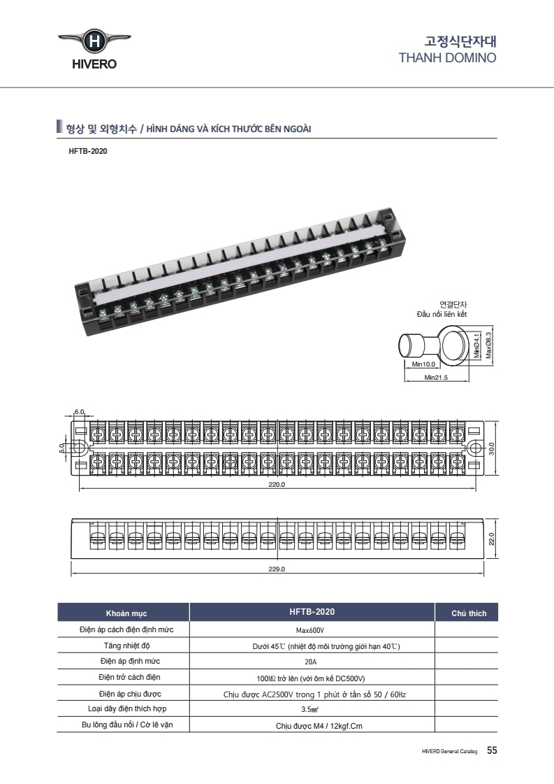 THANH DOMINO DẠNG KHỐI HFTB-2020