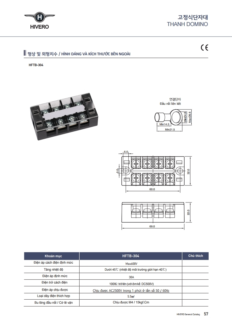 THANH DOMINO DẠNG KHỐI HFTB-304