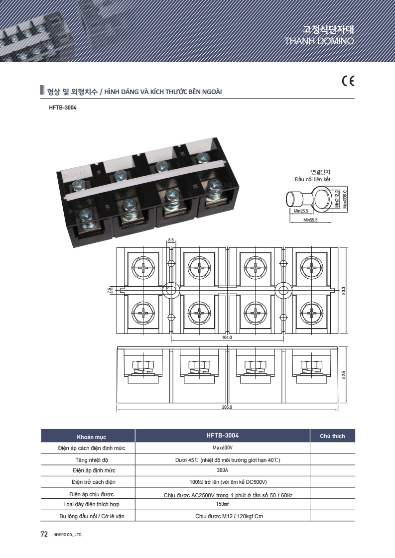 THANH DOMINO DẠNG KHỐI HFTB-3004-1