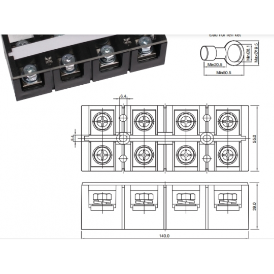 THANH DOMINO DẠNG KHỐI HFTB-1004