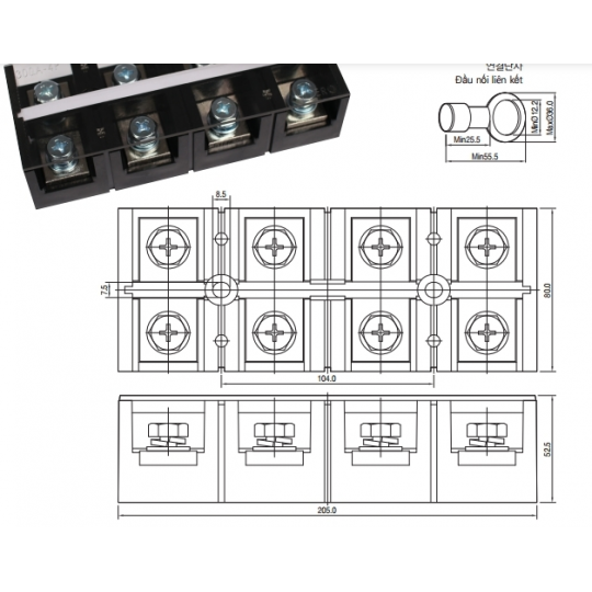 THANH DOMINO DẠNG KHỐI HFTB-3004