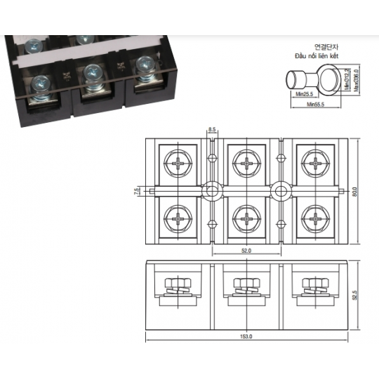 THANH DOMINO DẠNG KHỐI HFTB-3003